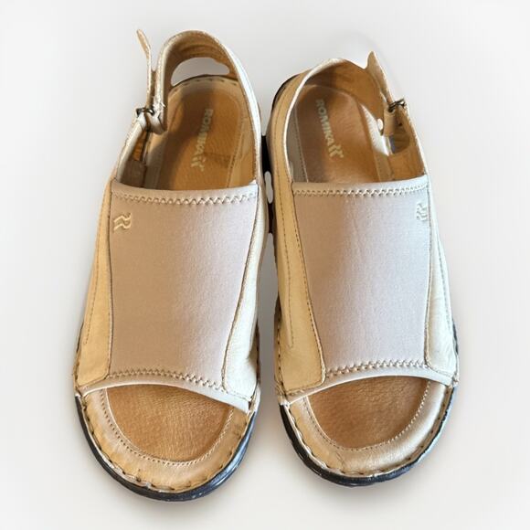 Romika Annecy 01 Women's Size 39 US 8.5 Cream Sandals - Picture 3 of 7